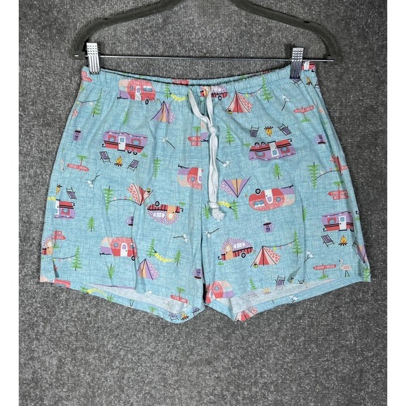 Mia Lucce Pajamas Set CAMPING VACATION Womens Size Large Tank Top & Shorts - Picture 8 of 14